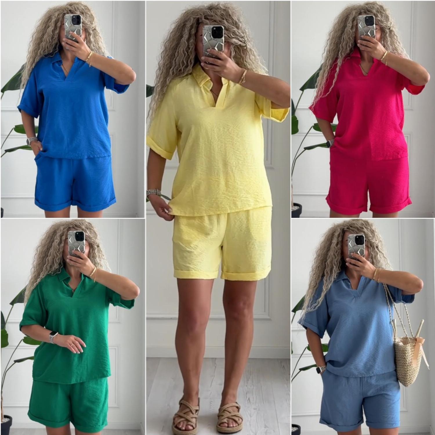 Классный летний женский костюмчик с шортами и футболкой Милый дом